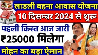 2024 से ladli behna awas yojana update  Pm awas Yojana new update [upl. by Analim16]