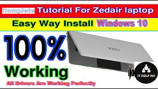 Zed Air Laptop Windows 10 Installation  How to format Zed Air Laptop  I Life Zed Air All Driver [upl. by Brad679]