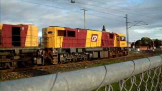 Queensland Rail Freight Train in Bundaberg [upl. by Yztim786]