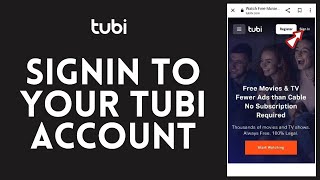 How to Signin to your Tubi Account [upl. by Lirret]