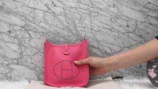 Unboxing Hermes Mini Evelyne TPM Rose Azalee Clemence Bag [upl. by Christmas]