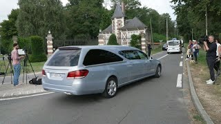 Delon funeral hearse arrives at French stars estate  AFP [upl. by Adrial]