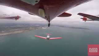 Fly Along With The AeroShell Aerobatic Team [upl. by Romilda308]