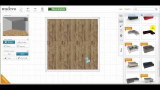 mydeco 3D room tutorial How to search  drag  move  delete furniture [upl. by Letnohc]