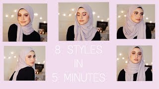 8 SIMPLE WAYS TO STYLE A SHAWL IN 5 MINUTES ONLY [upl. by Tarra299]