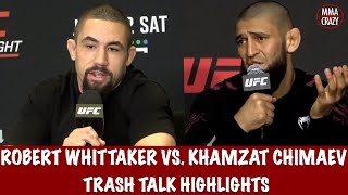 Robert Whittaker vs Khamzat Chimaev talks fight for UFC 308 Highlights [upl. by Ric730]