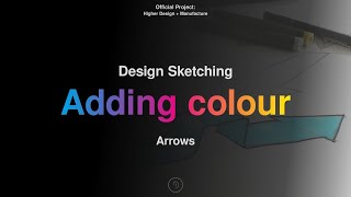 Design sketching  Adding colour to arrows [upl. by Hnib]