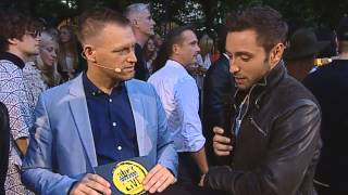 720p60 Måns Zelmerlöw Interview  Rockbjörnen Live Red Carpet August 12 2015 [upl. by Hearsh162]