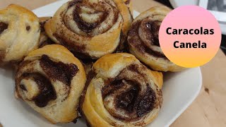 Rollos de canela con hojaldre  Cinnamon rolls shorts [upl. by Laumas]