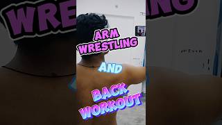 Arm wrestling and back workout ✊ gymworkout shortvideo ytshorts shortsfeed shorts unnao fam68 [upl. by Dnaltiac329]