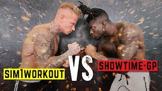 SHOWTIME GP VS SIM1WORKOUT 💣 Gorilla Strength Battle [upl. by Idoc406]