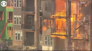 Colorado wildfire destroying hundreds of buildings homes [upl. by Elburr508]