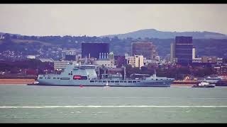 RFA TIDESURGE leaving Portsmouth 28062024 [upl. by Held]