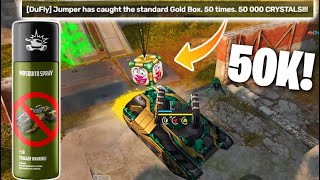 I caught the 50000 crystals GoldBox 2 TIMES I April Fools Days 2024 I Tanki Online [upl. by Skipp794]