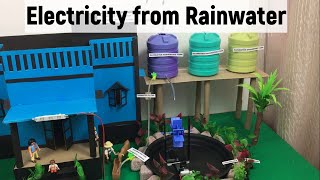 Generate electricity using rainwater at home  Renewable energy  Hydropower  Rainwater harvesting [upl. by Farland]