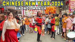 CHINESE NEW YEAR 2024 in the OLDEST CHINATOWN in the WORLD  BINONDO MANILA PHILIPPINES [upl. by Ohce638]