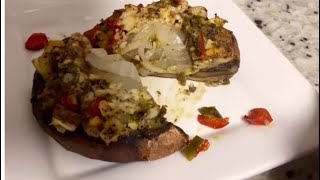 Stuffed Portobello Zucchini Pesto video coming soon [upl. by Oam]