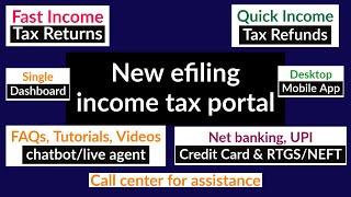 New efiling income tax portal  income tax new portal  wwwincometaxgovin with new features [upl. by Anidam]