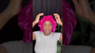 satin hair bonnet short bonnet haircare hairtips [upl. by Regnij]