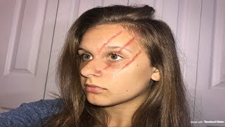 FIRST TIME TRYING RIGID COLLODION  SCARRED FACE TUTORIAL [upl. by Rammaj]