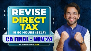 Nov24 Lets Revise Direct Tax in 15 Days 6 hours per day  Detailed Planner with Important Quest [upl. by Boyse844]