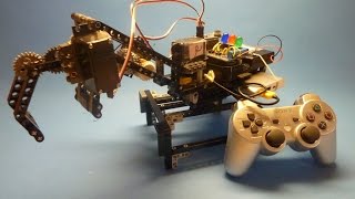 Raspberry Pi  Robot Arm with Bluetooth PS3 Controller [upl. by Myrlene595]