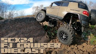 SCX24 FJ Cruiser Diecast  Backyard 3 [upl. by Nnylcaj3]