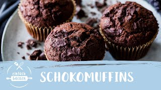 Schokomuffins – saftig amp schnell  Einfach Backen [upl. by Fortin]