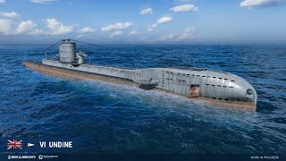 World of Warships Undine VI Submarine HMS Undine Operation Asymmetric fight 5 vs 12 [upl. by Sashenka239]