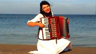 WIESŁAWA DUDKOWIAK with Accordion on Beach 1  The most beautiful relaxing melody [upl. by Carlisle]