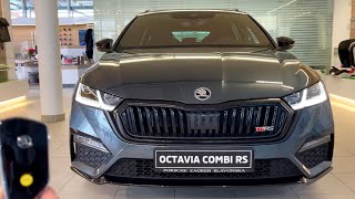 New Skoda OCTAVIA RS Combi 2021  CRAZY Matrix LED lights amp ambient lights 20 TDI 4x4 [upl. by Saleem]