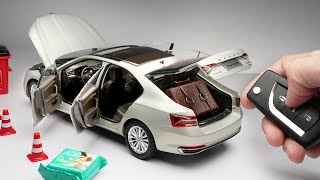 Unboxing of Skoda Superb 118 Scale Diecast Model Car [upl. by Hadik]