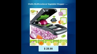 Chefio Multifunctional Vegetable Chopper  Durable and Portable [upl. by Trudi]