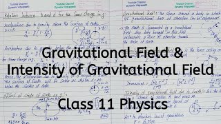 Gravitational Field  Intensity of Gravitational Field  Chapter 7  Gravitation  Class 11 Physics [upl. by Aekerly463]