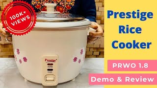 Prestige Delight Rice Cooker  PRWO 18  Demo amp Review in Hindi [upl. by Griffy]