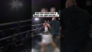 Mike Perry FOLDS W Mascot That Jumped Into Ring During Open Workoutd [upl. by Enael]