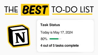 Build a Notion Todo List with Progress Bar amp Stats  Template [upl. by Silyhp]