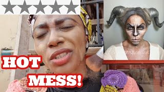 I WENT TO THE WORST MAKEUP ARTIST FOR GOTH LOOK IN NIGERIA IBADAN SHE LIED😱 [upl. by Mcnamara]