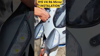 R15 V4 Zx10r Mirror Instlation r15 r15v4 bike shorts [upl. by Oric]