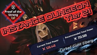 PoS Lv 1 Cursed Giant Eiberg Tier 21 Cleared Using 536k Total Power【Solo Leveling Arise】 [upl. by Nolrah477]