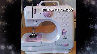 Review mini machine part1 12 stitch machine Portable Sewing Machin [upl. by Wit157]