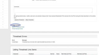 Correcting Errors In a Timesheet [upl. by Rednaskela]