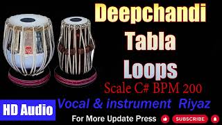 Deepchandi Tabla Loop  Scale C BPM 200  Taalmala Tabla Studio [upl. by Kristo]