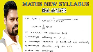 POINTWISE AND UNIFORM CONVERGENCE  REAL ANALYSIS [upl. by Joela]