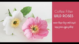 Coffee Filter Flowers  Wild Rose [upl. by Katie]