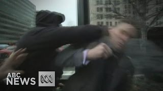 Farright activist Richard Spencer punched during interview  ABC News [upl. by Thadeus]