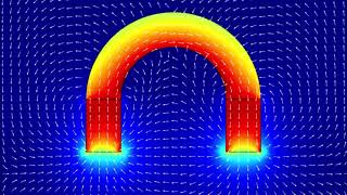 Modelling a horseshoe permanent magnet using Comsol Multiphysics [upl. by Oirottiv]