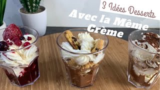 DESSERT FACILE ET RAPIDE AVEC LA MÊME CRÈME 🍧 [upl. by Normac]