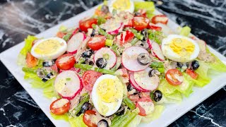 RECETTE DE LA SALADE NIÇOISE 🥗 Facile et rapide Deli Cuisine [upl. by Atsirhc]