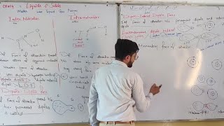 Dipole Dipole forceDipole Induced Dipole Force  London dispersion forces  1st Year Ch 4 Fsc [upl. by Ainaled]